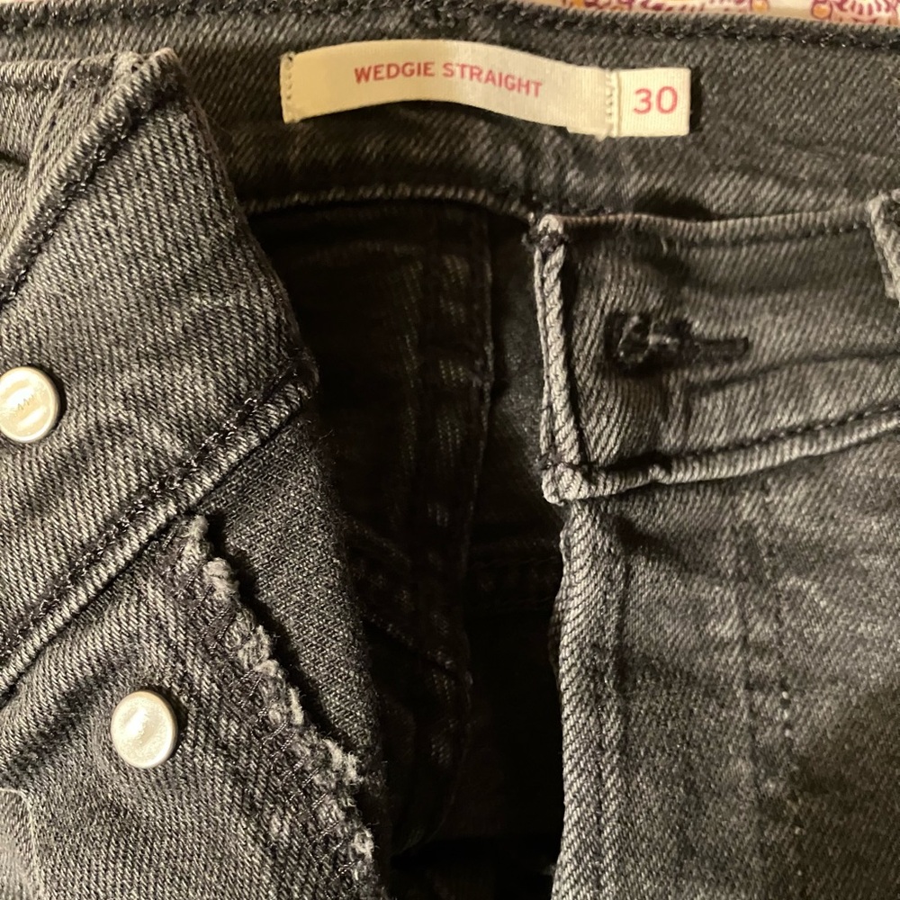 Levi's Black Straight Leg Jeans
